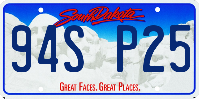 SD license plate 94SP25