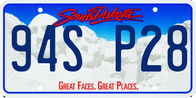 SD license plate 94SP28