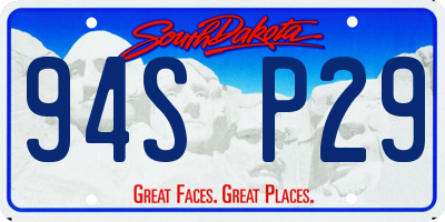 SD license plate 94SP29