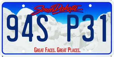 SD license plate 94SP31