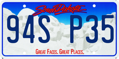 SD license plate 94SP35