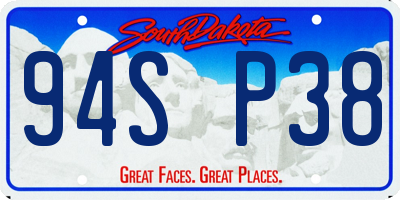 SD license plate 94SP38