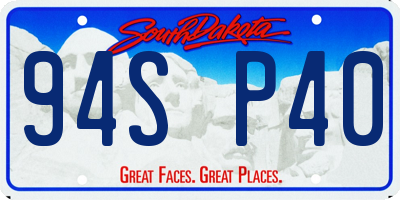 SD license plate 94SP40