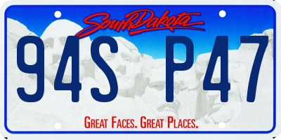 SD license plate 94SP47