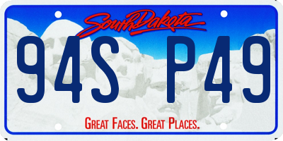SD license plate 94SP49