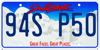SD license plate 94SP50
