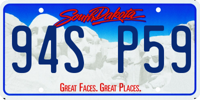 SD license plate 94SP59