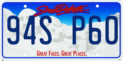 SD license plate 94SP60