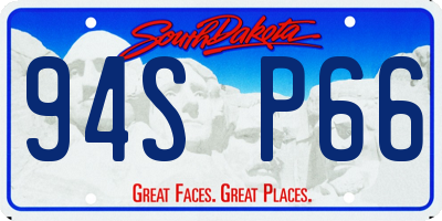 SD license plate 94SP66