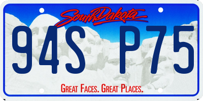 SD license plate 94SP75