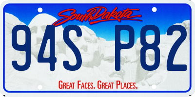 SD license plate 94SP82