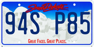 SD license plate 94SP85