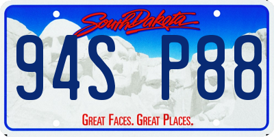 SD license plate 94SP88