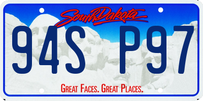 SD license plate 94SP97