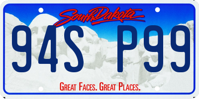 SD license plate 94SP99