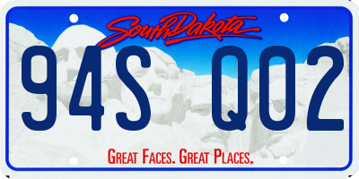SD license plate 94SQ02