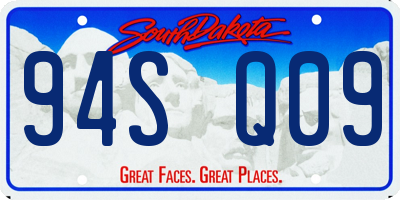 SD license plate 94SQ09