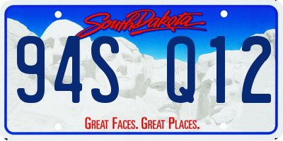 SD license plate 94SQ12