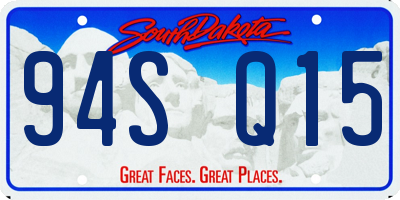 SD license plate 94SQ15