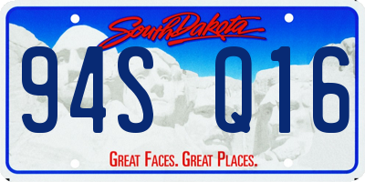 SD license plate 94SQ16