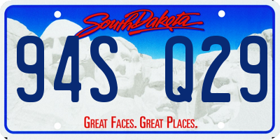 SD license plate 94SQ29