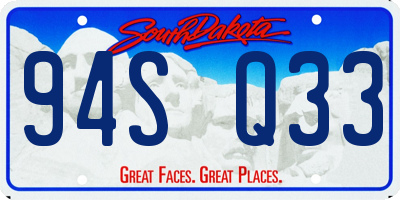 SD license plate 94SQ33