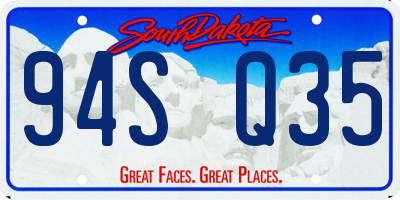 SD license plate 94SQ35