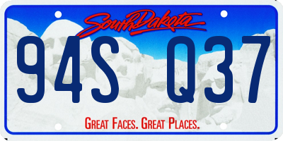 SD license plate 94SQ37