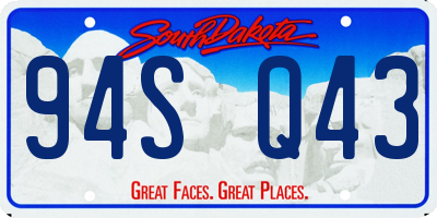 SD license plate 94SQ43