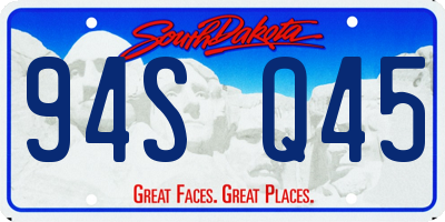SD license plate 94SQ45