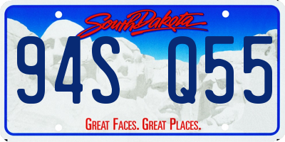 SD license plate 94SQ55