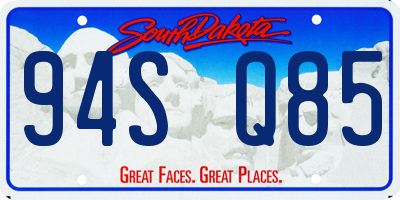 SD license plate 94SQ85