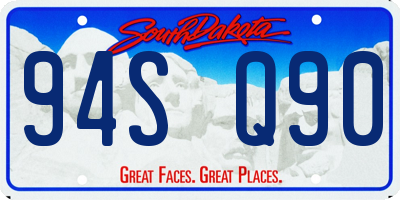 SD license plate 94SQ90