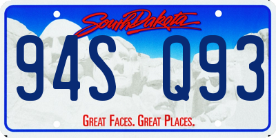 SD license plate 94SQ93