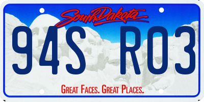 SD license plate 94SR03