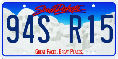 SD license plate 94SR15