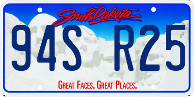 SD license plate 94SR25