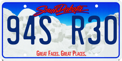SD license plate 94SR30