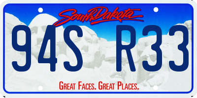 SD license plate 94SR33