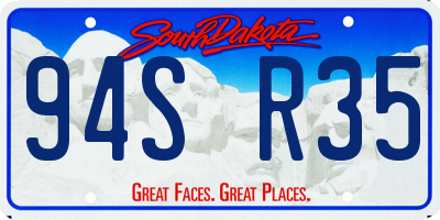 SD license plate 94SR35