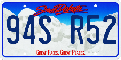 SD license plate 94SR52