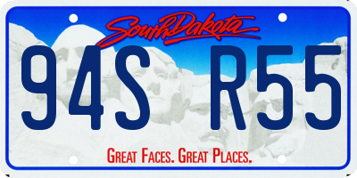 SD license plate 94SR55