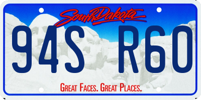 SD license plate 94SR60