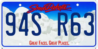 SD license plate 94SR63