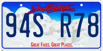 SD license plate 94SR78