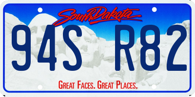 SD license plate 94SR82