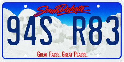 SD license plate 94SR83