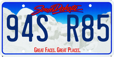 SD license plate 94SR85