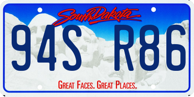 SD license plate 94SR86