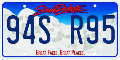 SD license plate 94SR95